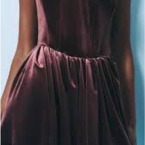 Zara Velvet Purple Corset Mini Dress